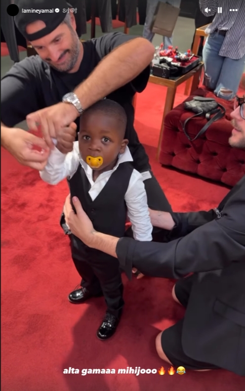 攜弟參加頒獎典禮？亞馬爾社媒曬弟弟：寶貝，你穿的可是高級貨！